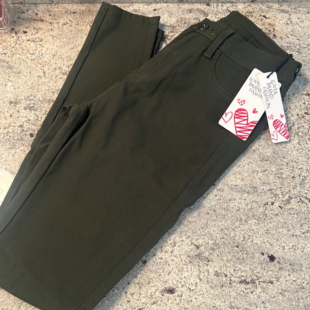 Olive Green Skinny Pants